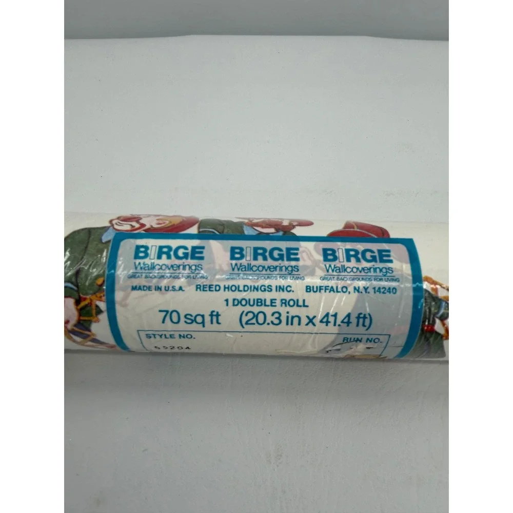 Birge Wallpaper Roll Kids Disney Bambi Snow White Goofy 65204 Vintage 70 Ft New